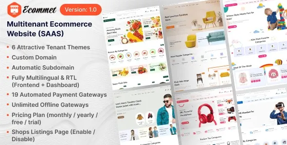 Ecommet – Multitenant Ecommerce Website (White Label) Nulled