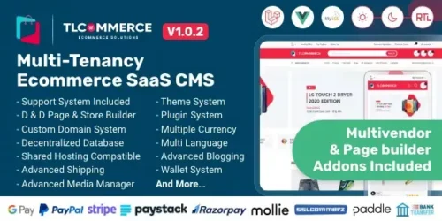 TLCommerce SaaS | Laravel & VueJS Powered Multi-Tenancy Ecommerce SaaS CMS Nulled